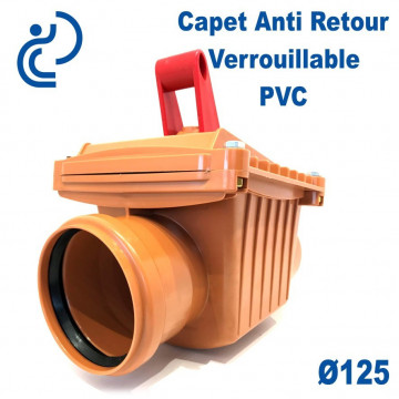 Clapet Anti retour A Battant Verrouillable PVC D125