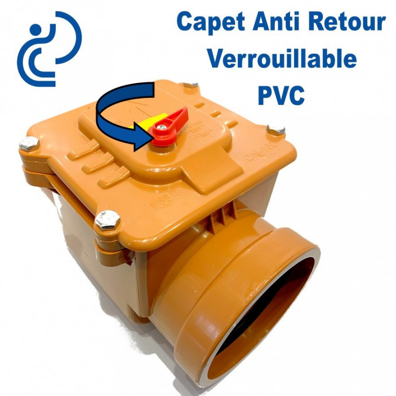 Clapet Anti retour A Battant Verrouillable PVC D160