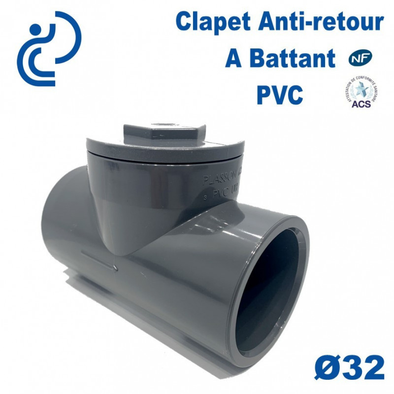 Clapet Anti-retour à Battant PVC D32 à coller PN10