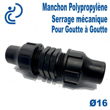 Manchon Polypropylène pour tube D16 à serrage mécanique