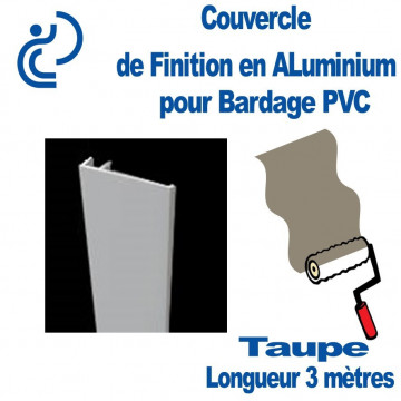 Couvercle Aluminium de finition Couleur Taupe longueur 3ml Pour bardage PVC