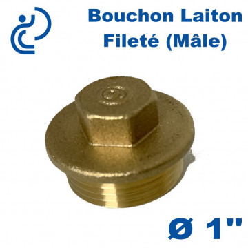 Bouchon Laiton Fileté (Mâle) 1"