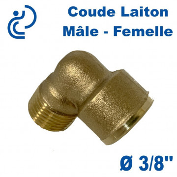 Coude Laiton Mâle-Femelle Ø3/8"
