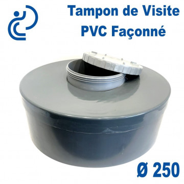 Tampon de Visite PVC Façonné Ø250 Mâle passage Ø160