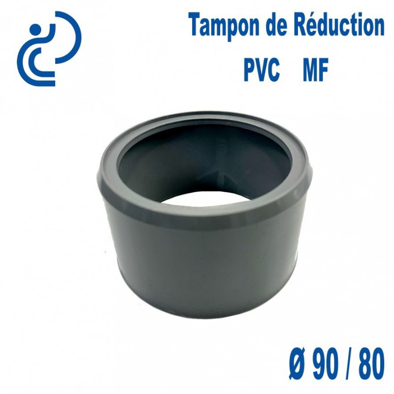 Tampon de réduction incorporée en PVC Ø 90 - 80 mm