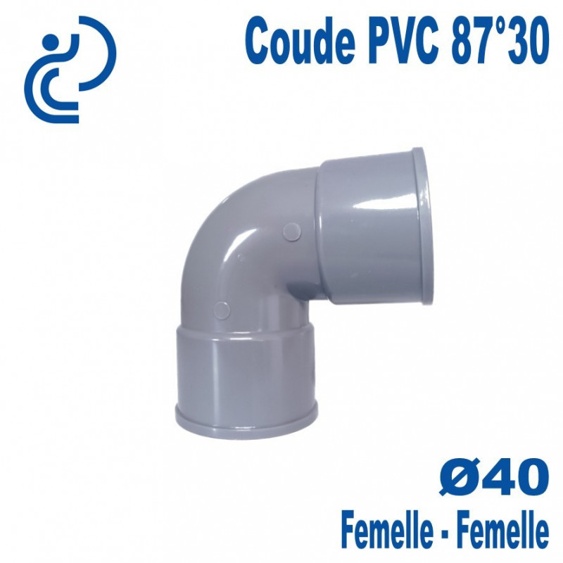 COUDE PVC BLANC 45 FF D40