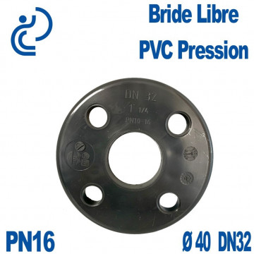 Bride Libre PVC Pression D40 DN32 PN16
