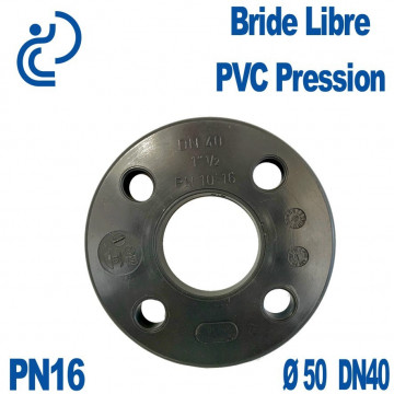 Bride Libre PVC Pression Ø50 DN40 PN16