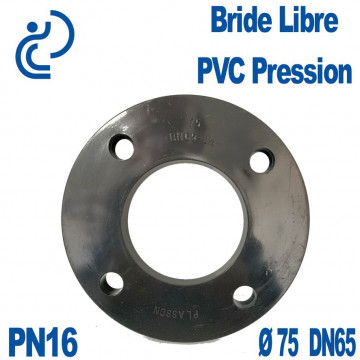Bride Libre PVC Pression Ø75 DN65 PN16