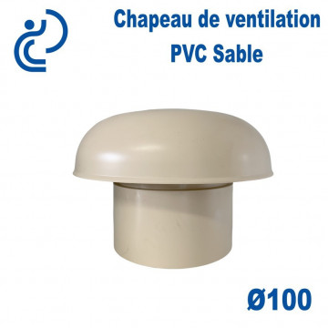 Chapeau de Ventilation Ø100 PVC Sable