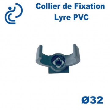 Collier de Fixation Lyre CI PVC D32