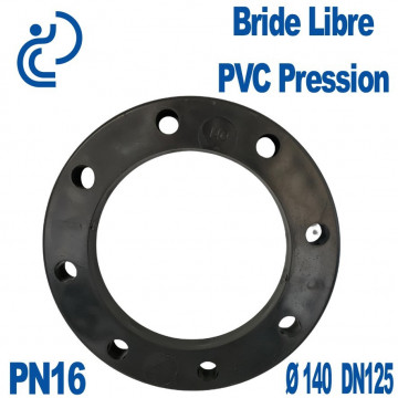 Bride Libre PVC Pression Ø140 DN125 PN16