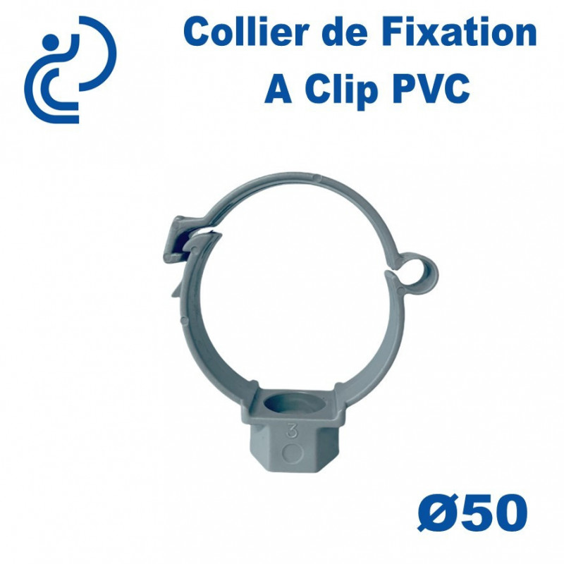 Collier de Fixation à Clip PVC D50