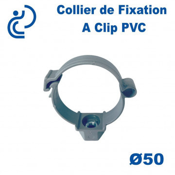 Collier de Fixation à Clip PVC D50