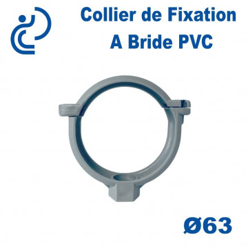 Collier de Fixation à Bride PVC D63