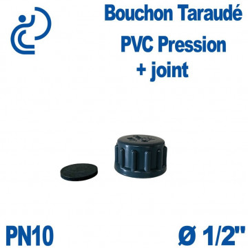 Bouchon Taraudé Ø1/2" PVC Pression PN10 Compris Joint