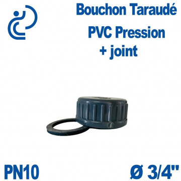 Bouchon Taraudé Ø3/4" PVC Pression PN10 Compris Joint