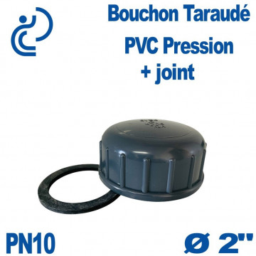 Bouchon Taraudé Ø2" PVC Pression PN10 Compris Joint