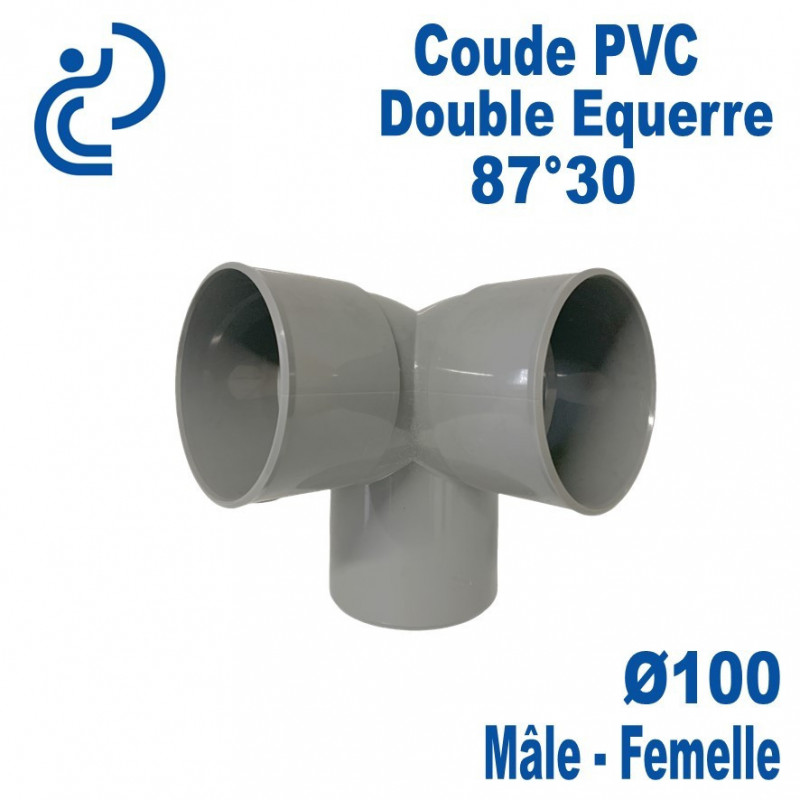 COUDE PVC FEMELLE-FEMELLE 87°30 Ø 40