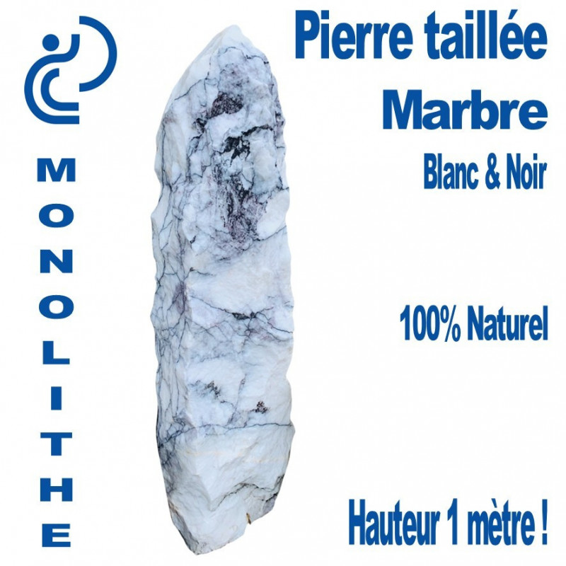 Pierre décorative - Menhir violet blanc