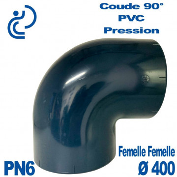 Coude 90° PVC Pression D400 PN6 à coller
