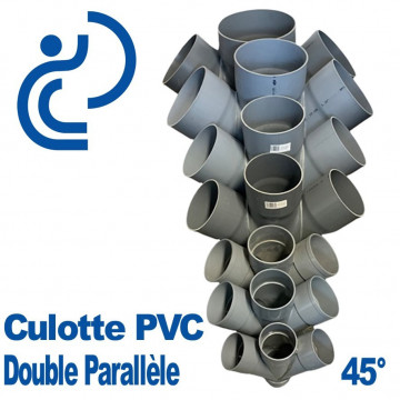 CULOTTE PVC DOUBLE PARALLÈLE 45° MF D80