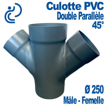 CULOTTE PVC DOUBLE PARALLÈLE 45° MF D250