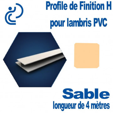 Profile de Finition H Sable Pour Lambris PVC