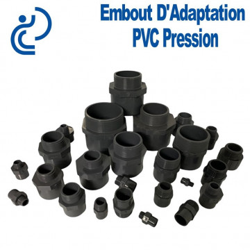 Embout d'Adaptation Fileté Ø90/75 x 3" PVC Pression PN16