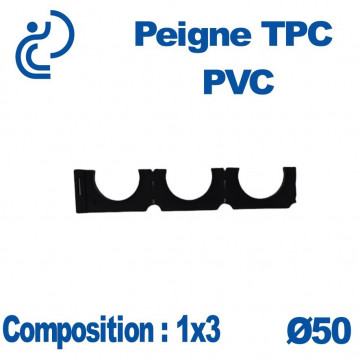 PEIGNE PVC TPC SIMPLE 1X3 DIAMÈTRE 50