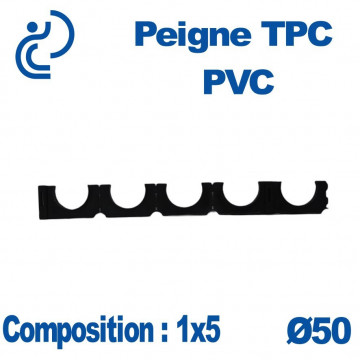 PEIGNE PVC TPC SIMPLE 1X5 DIAMÈTRE 50