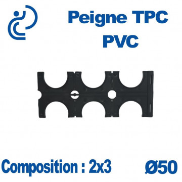 PEIGNE PVC TPC DOUBLE 2X3 DIAMÈTRE 50