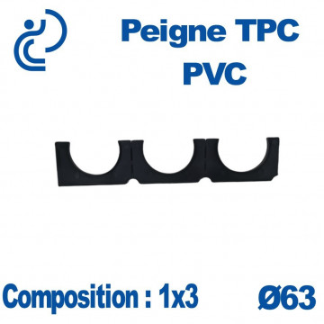 PEIGNE TPC PVC SIMPLE 1X3 DIAMETRE 63