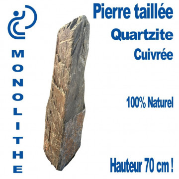 Monolithe en Quartzite Naturelle Cuivre
