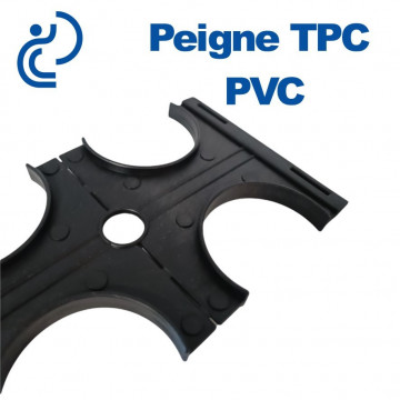 PEIGNE TPC PVC DOUBLE 2X2 DIAMETRE 63