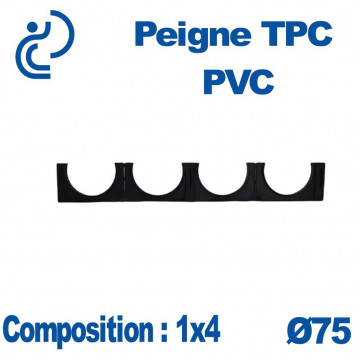 Peigne Pvc Tpc simple 1x4 diamètre 75