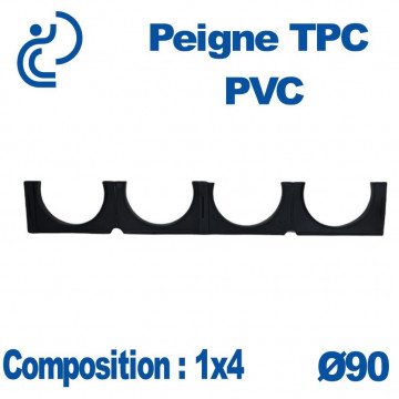 Peigne Pvc Tpc double 1x4 diamètre 90