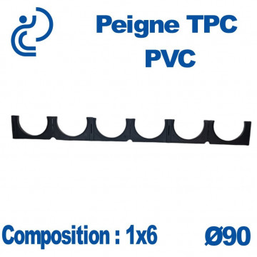 Peigne Pvc Tpc double 1x6 diamètre 90