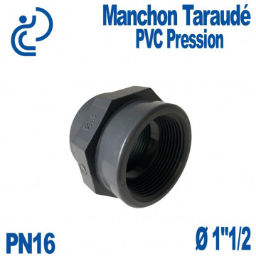 Manchon Taraudé PVC Pression Ø1"1/2 PN16