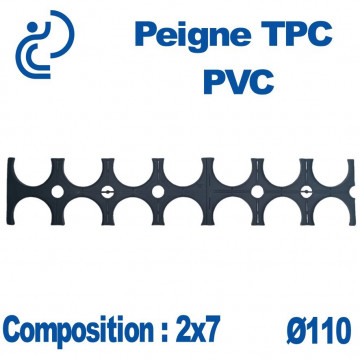 Peigne Pvc Tpc double 2x7 diamètre 110