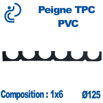 Peigne Pvc  Tpc simple 1x6 diamètre 125