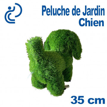 Peluche de Jardin Modèle Chien 35cm en Gazon Synthétique