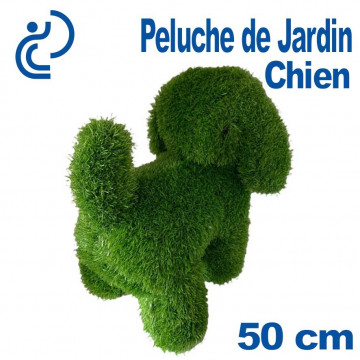Peluche de Jardin Modèle Chien 50cm en Gazon Synthétique