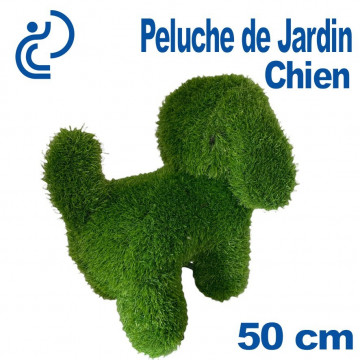 Peluche de Jardin Modèle Chien 50cm en Gazon Synthétique