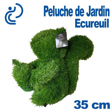 Peluche de Jardin Ecureuil 35cm en Gazon Synthétique