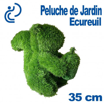Peluche de Jardin Ecureuil 35cm en Gazon Synthétique