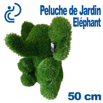 Peluche de Jardin Modèle Eléphant 50cm en Gazon Synthétique