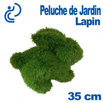 Peluche de Jardin Lapin 35cm en Gazon Synthétique
