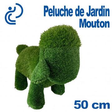 Peluche de Jardin Modèle Mouton 50cm en Gazon Synthétique