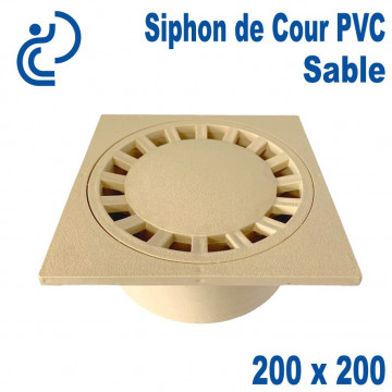 Siphon de Cour PVC 200x200 Sable